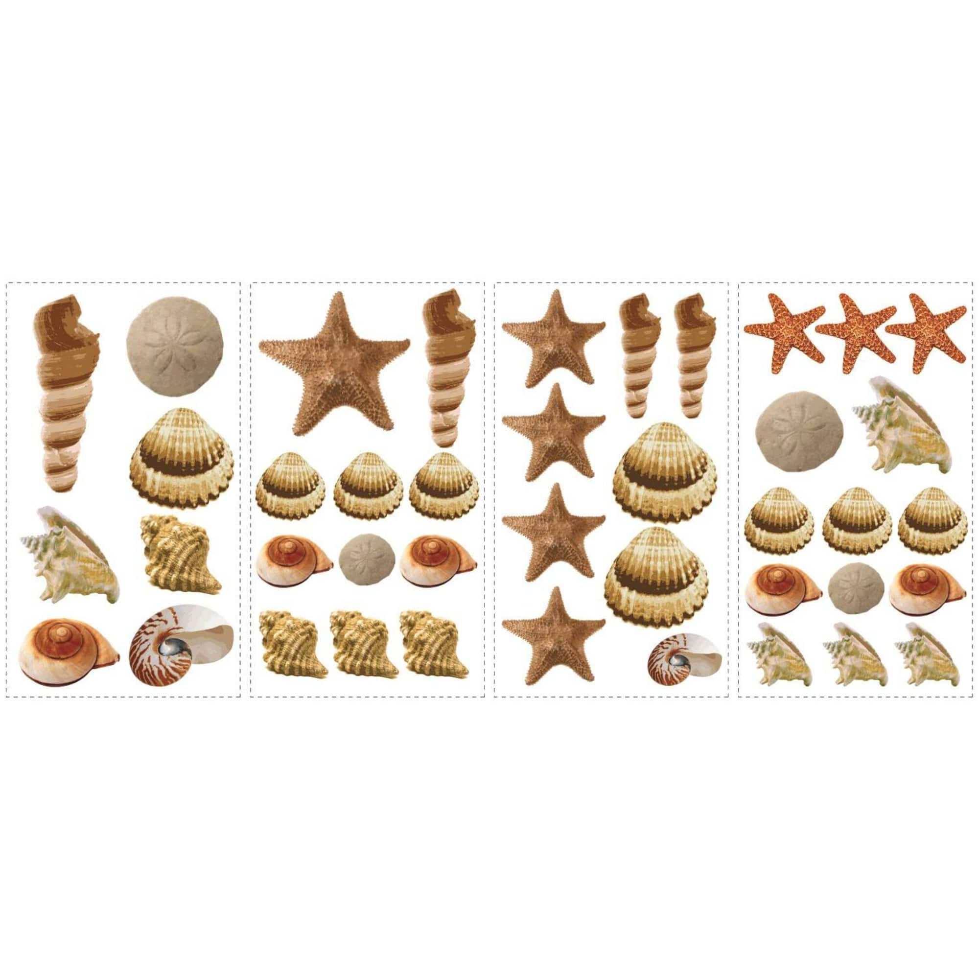 RoomMates Sea Shells Peel & Stick Wall Decals